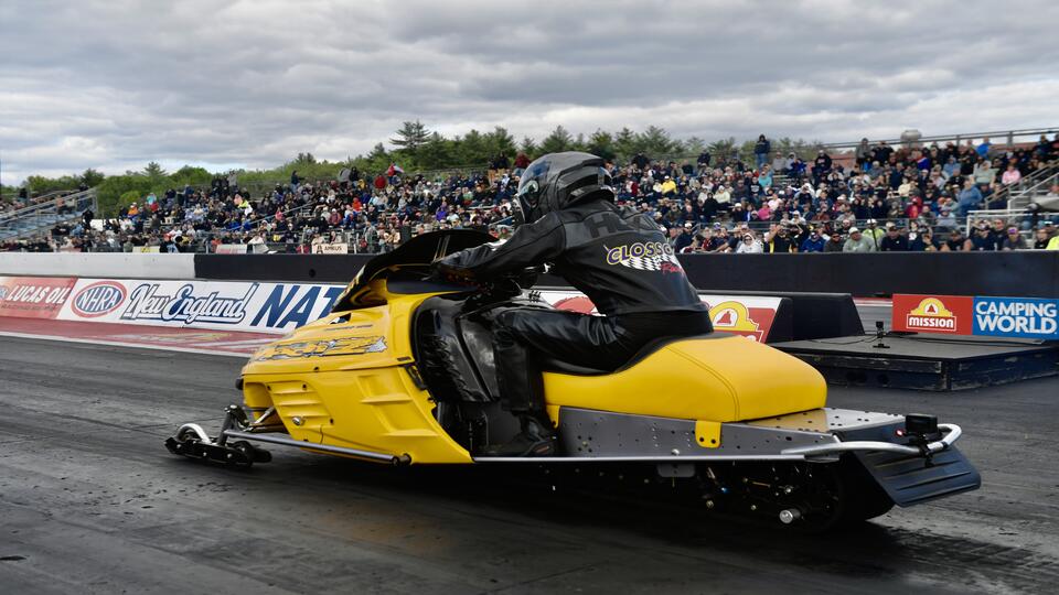 New England Dragway snowmobile drag racing