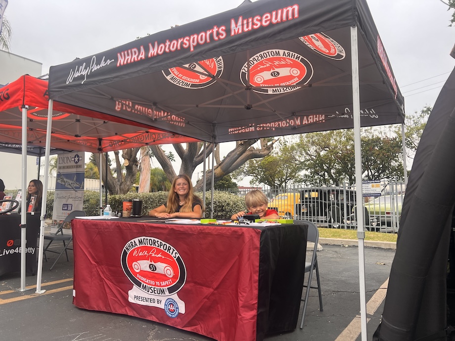 Wally Parks NHRA Motorsports Musem tent