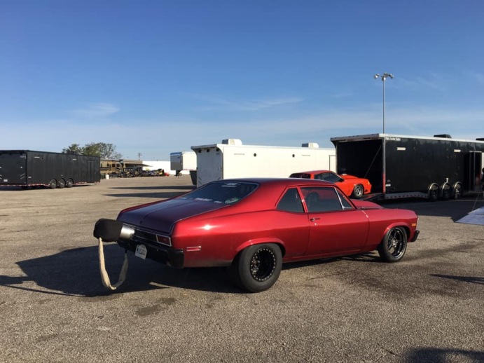 Small-tire shootout cars make exhibition passes at AAA Texas NHRA FallNationals 