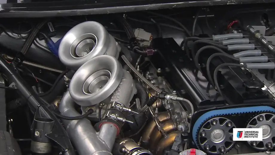 Bruno Massel's Twin-turbo 2JZ engine with Garrett turbos running in NHRA Comp Eliminator B