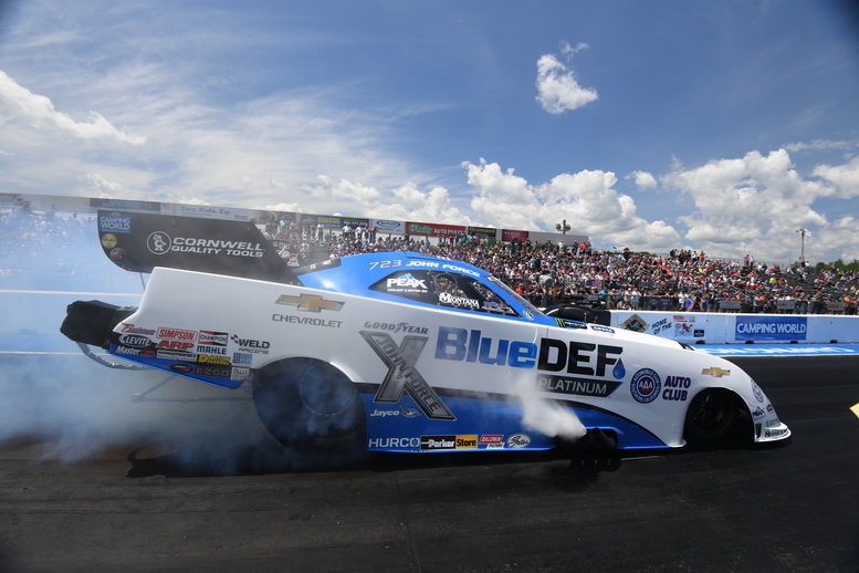 John Force wins his 153 Wally in Funny Car at the TascaParts.com New England Nationals