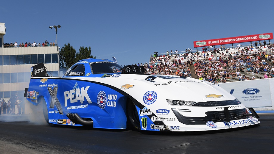 Back in the points lead John Force not slowing down heading to