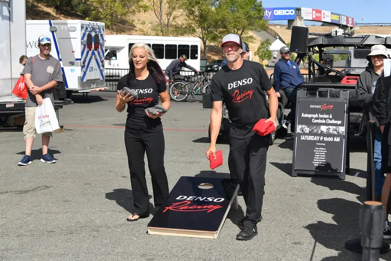 Angie and Matt Smith at the Denso  Cornhole Challenge  