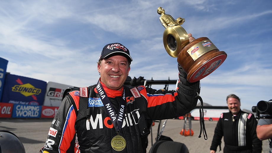 Victory in Vegas: Tony Stewart collects his first NHRA national