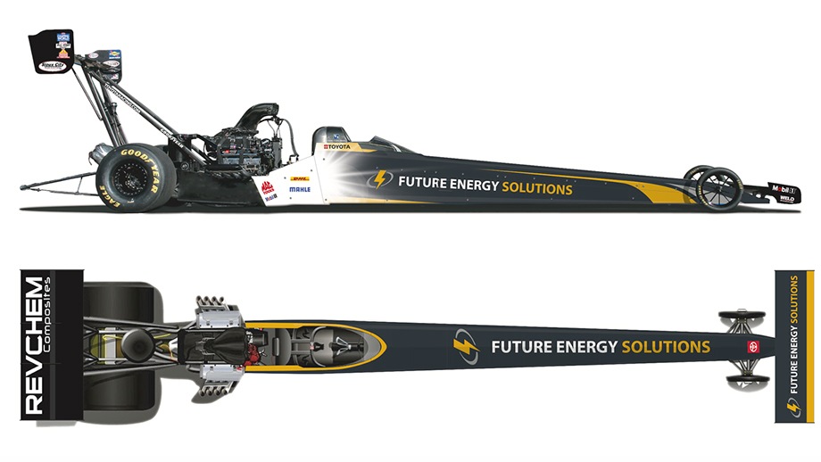 Future Energy Solutions will debut on Shawn Langdon's dragster in 