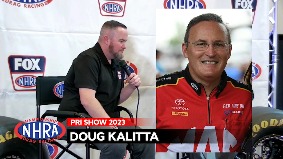 Doug Kalitta accepts NHRA National Dragster All-Star Team award—Pro Driver of the Year