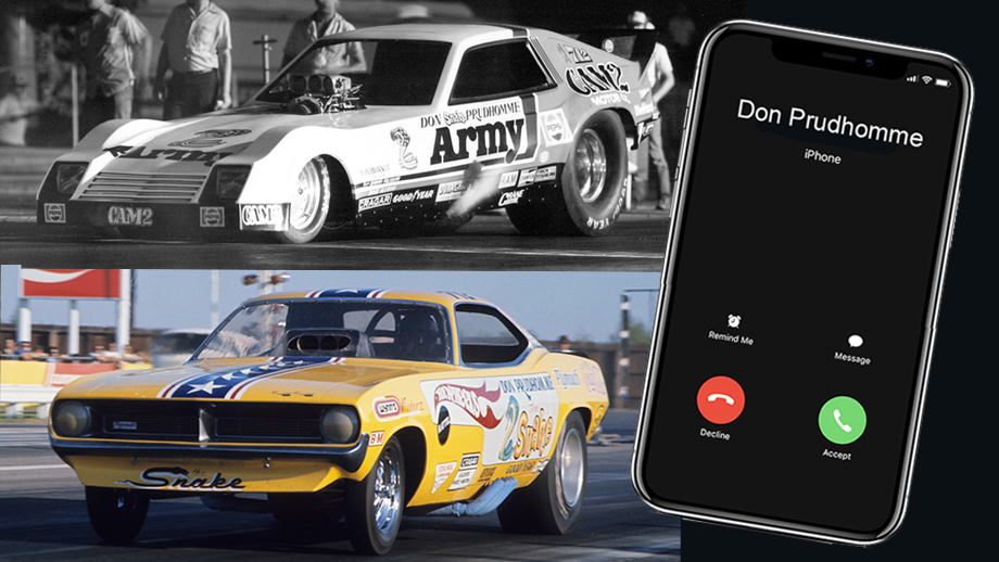 When 'Snake' calls … and wants to reminisce about Funny Car dry