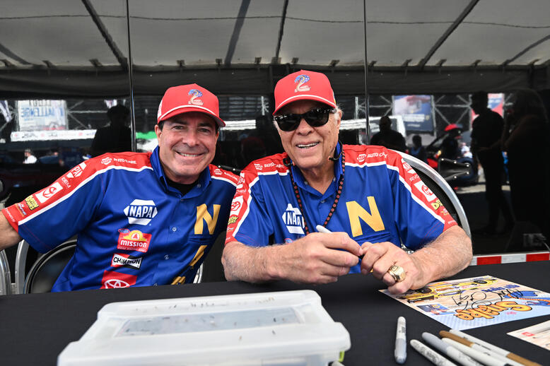 Ron Capps and Don Prudhomme