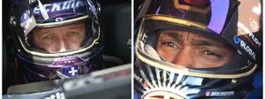 In-car footage of Jack Beckman and Antron Brown