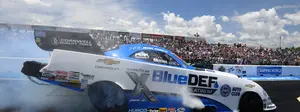 John Force wins his 153 Wally in Funny Car at the TascaParts.com New England Nationals