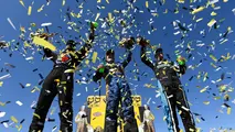 Event winners Antron Brown, Ron Capps, and Tanner Gray