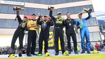 Chicago winners take the stage with Jeg Coughlin Sr. 