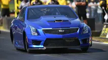 Larry Larson plans first quarter-mile passes with his Cadillac ATS-V at the Midwest Nationals