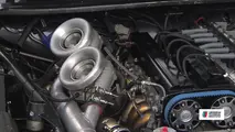 Bruno Massel's Twin-turbo 2JZ engine with Garrett turbos running in NHRA Comp Eliminator B