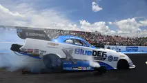 John Force wins his 153 Wally in Funny Car at the TascaParts.com New England Nationals
