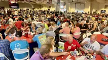 Nearly 1,000 racers enjoyed dinner int he NHRA Top Eliminator Club 