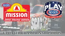 Odds updated for Mission Foods NHRA professional championships