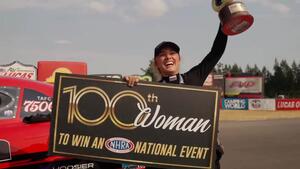 Maddi Gordon becomes the 100th woman to win a NHRA national event