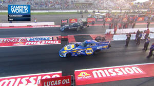 Austin Prock is the low qualifier in Funny Car at the 2024 Lucas Oil NHRA Nationals