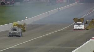 Austin Prock is the low qualifier in Funny Car on Saturday of the 2024 Toyota NHRA U.S. Nationals