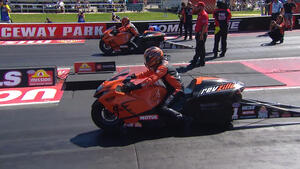 Gaige Herrera is the No. 1 qualifier in Pro Stock Motorcycle on Sunday of the 2024 U.S. Nationals