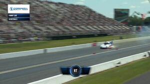 Ron Capps drives the wheels off of the Don Prudhomme tribute car at Indy