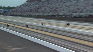 Gaige Herrera is the No. 1 qualifier in Pro Stock Motorcycle on Friday of the 2025 American Rebel Light NHRA 4-Wide Nationals