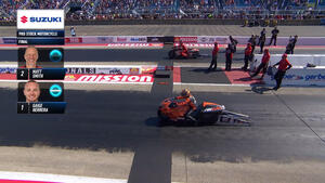 Gaige Herrera wins Pro Stock Motorcycle at the 2025 Gerber Collision Route 66 NHRA Nationals