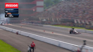 Tony Stewart is the No. 1 qualifier in Top Fuel at the Super Grip NHRA Thunder Valley Nationals