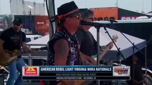 NHRA Drag Racing - Virginia Nationals - Andy Ross of American Rebel Performs Concert