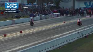 Gaige Herrera is the No. 1 qualifier in Pro Stock Motorcycle on Friday at the 2025 Amalie Motor Oil NHRA Gatornationals