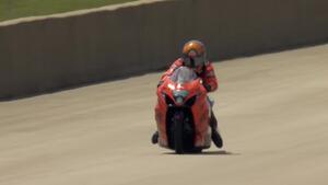 Gaige Herrera is the low qualifier in Pro Stock Motorcycle at the 2025 Gerber Collision Route 66 NHRA Nationals