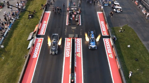 Alexis DeJoria in the No. 1 qualifier in Funny Car on Friday of the 2026 NHRA New England Nationals