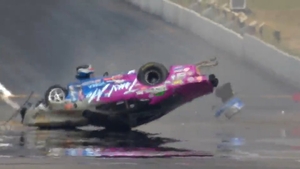 Joey Grose crashes at the 2026 Muckleshoot Casino Resort NHRA Northwest Nationals