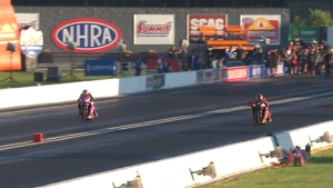 Matt Smith is the No. 1 qualifier in Pro Stock Motorcycle on Friday of the 2026 Cornwell Quality Tools NHRA U.S. Nationals