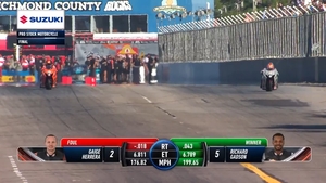 Richard Gadson wins Pro Stock Motorcycle at the 2026 NHRA Nationals at The Rock