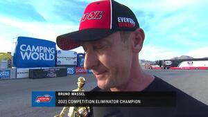 2021 Dodge//SRT NHRA Nationals Competition Eliminator winner Bruno Massel
