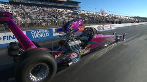 2021 Auto Club NHRA Finals Top Dragster winner Parker Theobald