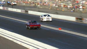 2021 Auto Club NHRA Finals Super Stock winner Jimmy DeFrank