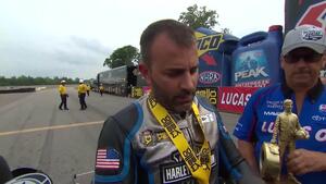 Eddie Krawiec wins Pro Stock Motorcycle Wally for third time in Brainerd at 2018 Lucas Oil NHRA Nationals