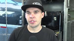 Gary Pritchett prepares to drive Jonnie Lindberg's Top Alcohol Funny Car