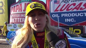 Courtney Force gets the Funny Car Wally at the 2018 NHRA Arizona Nationals in Phoenix