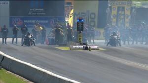 2018 NHRA New England Nationals Top Fuel Harley winner Doug Vancil