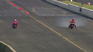 Angie Smith is the No. 1 qualifier in Pro Stock Motorcycle Friday at the 2022 Virginia NHRA Nationals