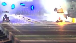 Leah Pruett has big engine explosion at 2022 Texas NHRA FallNationals