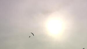 Four-wide skydive at the Circle K NHRA Four-Wide Nationals